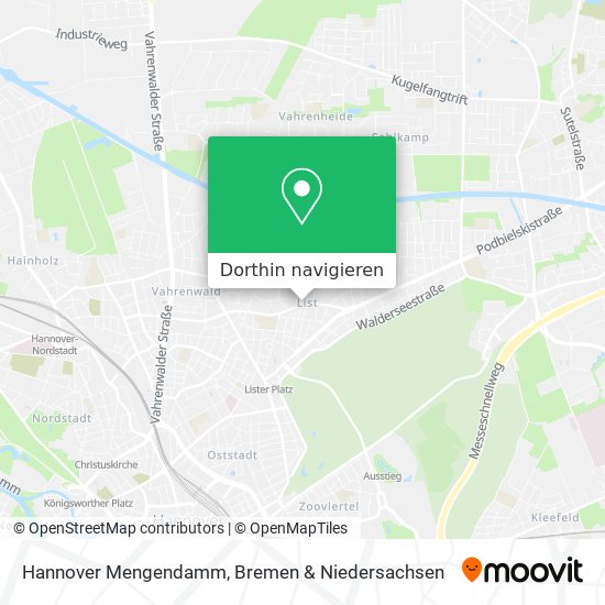Hannover Mengendamm Karte