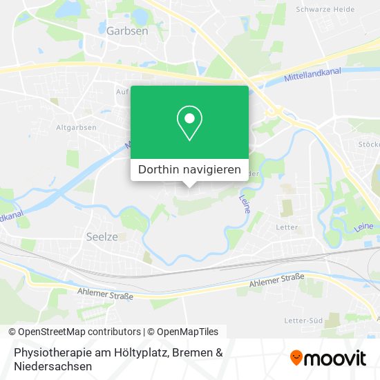 Physiotherapie am Höltyplatz Karte