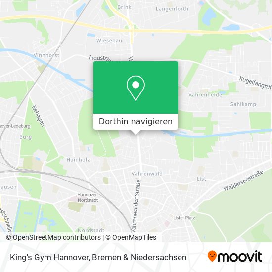 King's Gym Hannover Karte