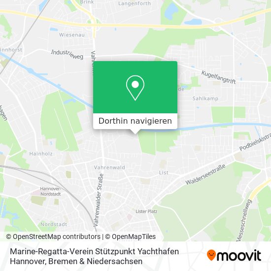 Marine-Regatta-Verein Stützpunkt Yachthafen Hannover Karte