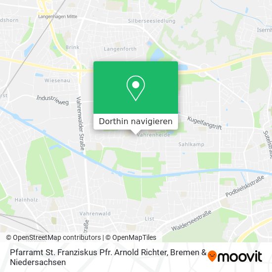 Pfarramt St. Franziskus Pfr. Arnold Richter Karte