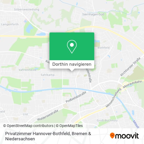 Privatzimmer Hannover-Bothfeld Karte