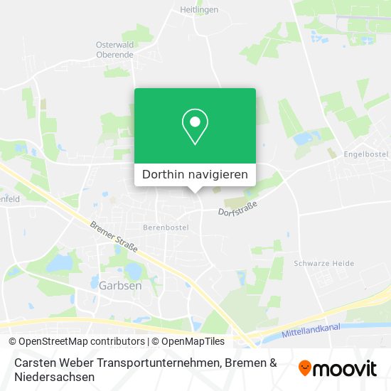 Carsten Weber Transportunternehmen Karte