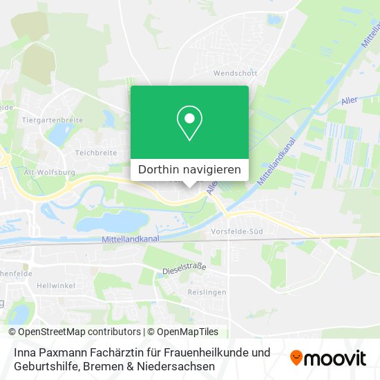 Inna Paxmann Fachärztin für Frauenheilkunde und Geburtshilfe Karte
