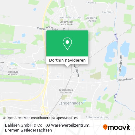 Bahlsen GmbH & Co. KG Warenverteilzentrum Karte