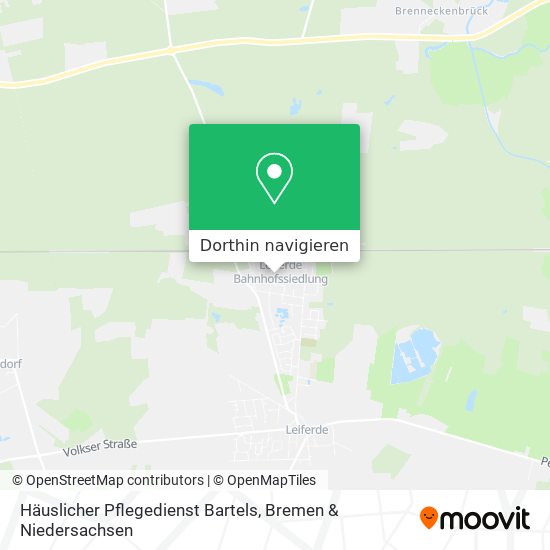 Häuslicher Pflegedienst Bartels Karte