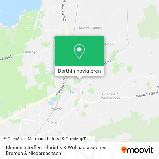 Blumen Interfleur Floristik & Wohnaccessoires Karte
