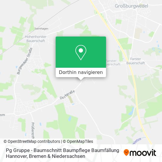 Pg Gruppe - Baumschnitt Baumpflege Baumfällung Hannover Karte