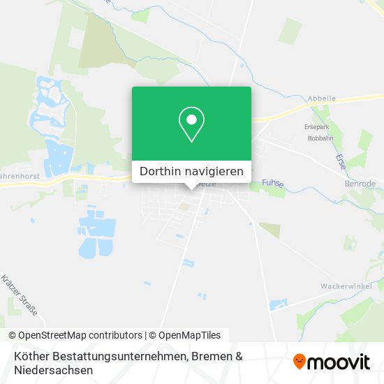 Köther Bestattungsunternehmen Karte