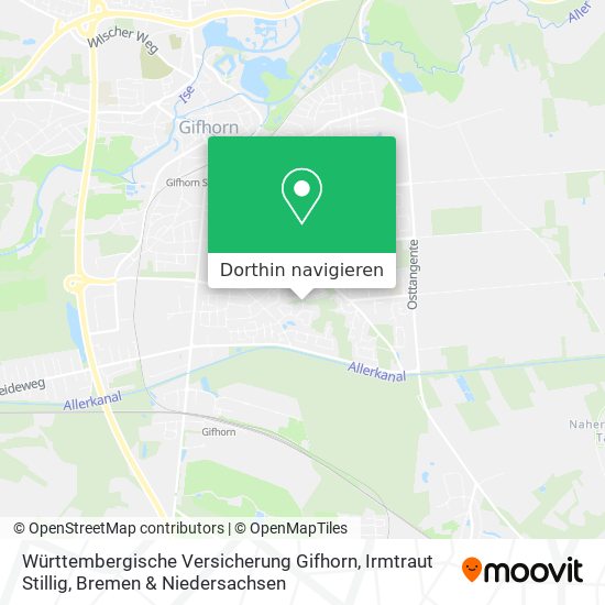 Württembergische Versicherung Gifhorn, Irmtraut Stillig Karte