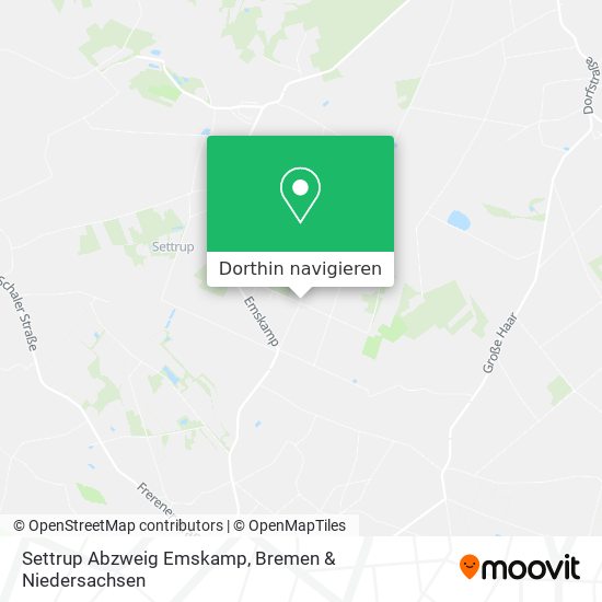 Settrup Abzweig Emskamp Karte