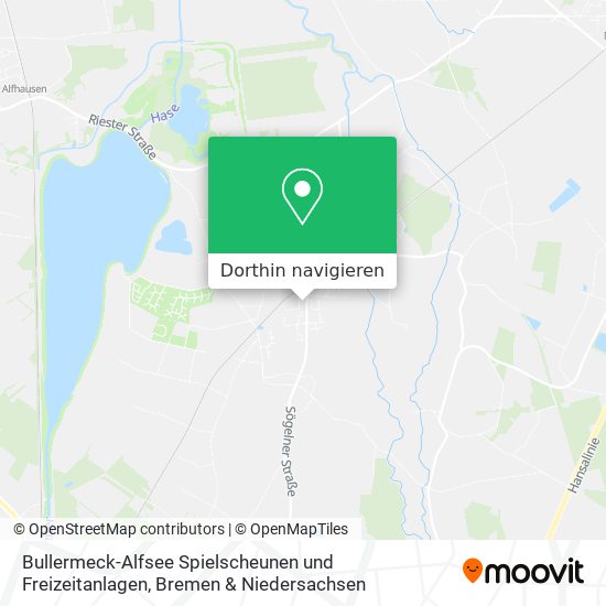 Bullermeck-Alfsee Spielscheunen und Freizeitanlagen Karte