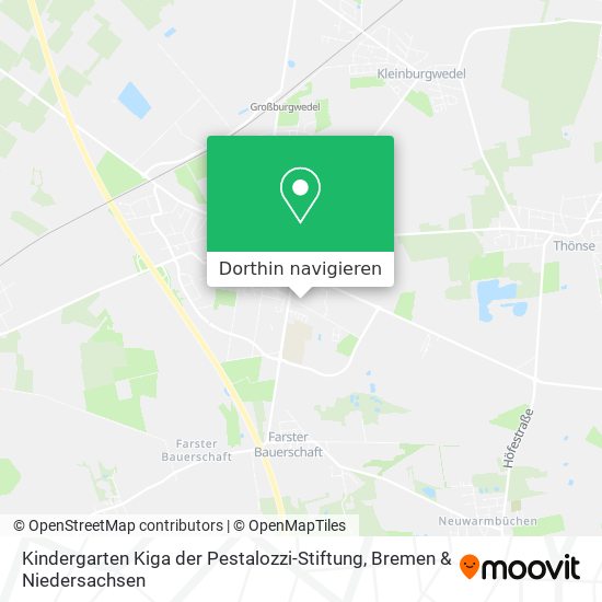 Kindergarten Kiga der Pestalozzi-Stiftung Karte