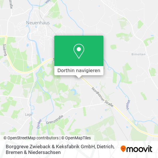 Borggreve Zwieback & Keksfabrik GmbH, Dietrich Karte