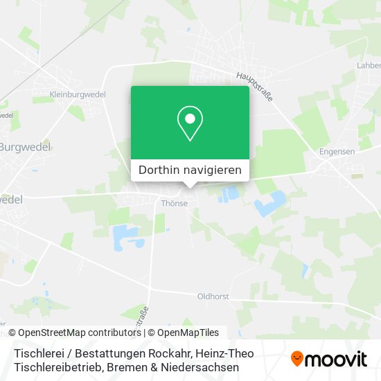 Tischlerei / Bestattungen Rockahr, Heinz-Theo Tischlereibetrieb Karte