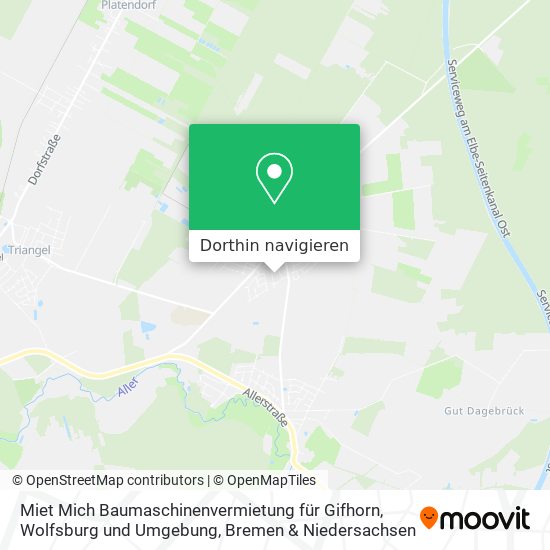 Miet Mich Baumaschinenvermietung für Gifhorn, Wolfsburg und Umgebung Karte