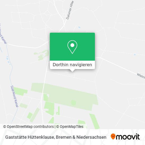 Gaststätte Hüttenklause Karte