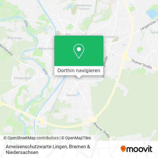 Ameisenschutzwarte Lingen Karte