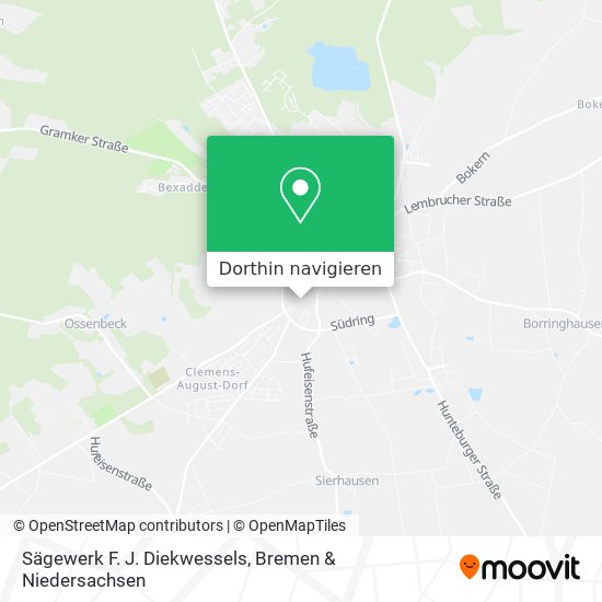Sägewerk F. J. Diekwessels Karte