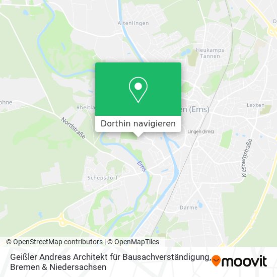Geißler Andreas Architekt für Bausachverständigung Karte