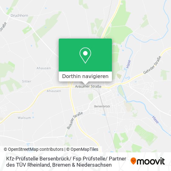 Kfz-Prüfstelle Bersenbrück/ Fsp Prüfstelle/ Partner des TÜV Rheinland Karte