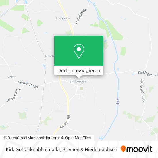 Kirk Getränkeabholmarkt Karte