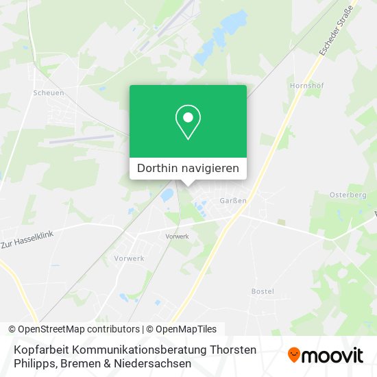 Kopfarbeit Kommunikationsberatung Thorsten Philipps Karte