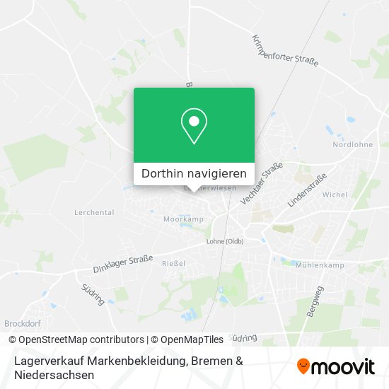 Lagerverkauf Markenbekleidung Karte