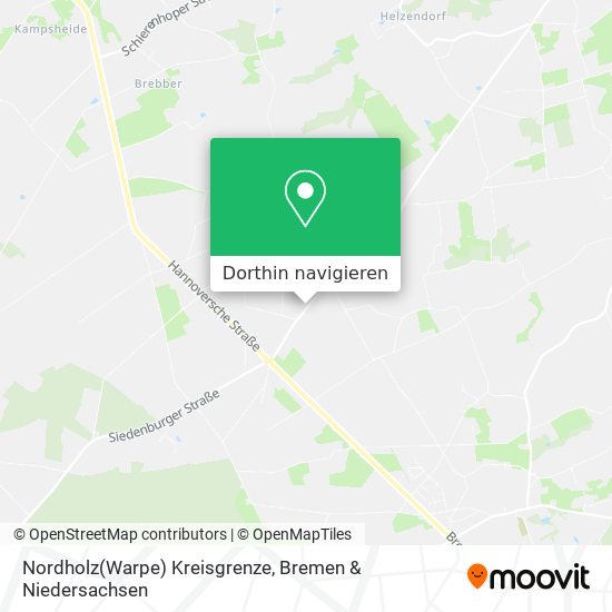 Nordholz(Warpe) Kreisgrenze Karte