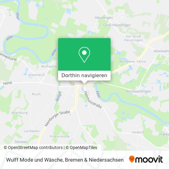 Wulff Mode und Wäsche Karte