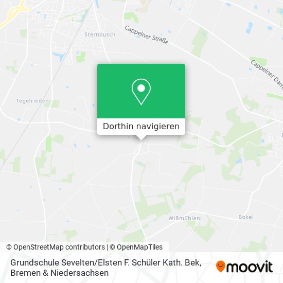 Grundschule Sevelten / Elsten F. Schüler Kath. Bek Karte