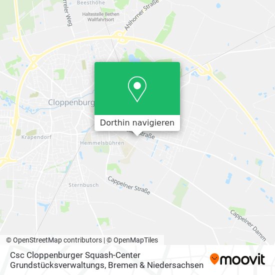 Csc Cloppenburger Squash-Center Grundstücksverwaltungs Karte