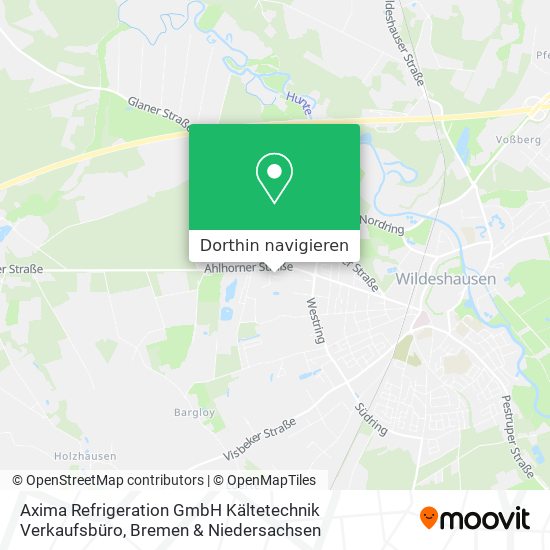 Axima Refrigeration GmbH Kältetechnik Verkaufsbüro Karte