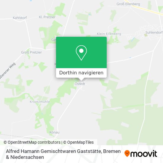 Alfred Hamann Gemischtwaren Gaststätte Karte