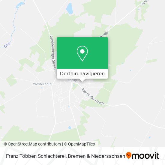 Franz Többen Schlachterei Karte