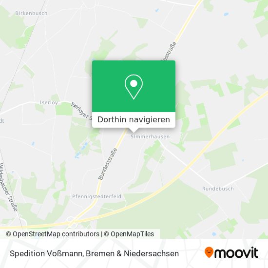 Spedition Voßmann Karte