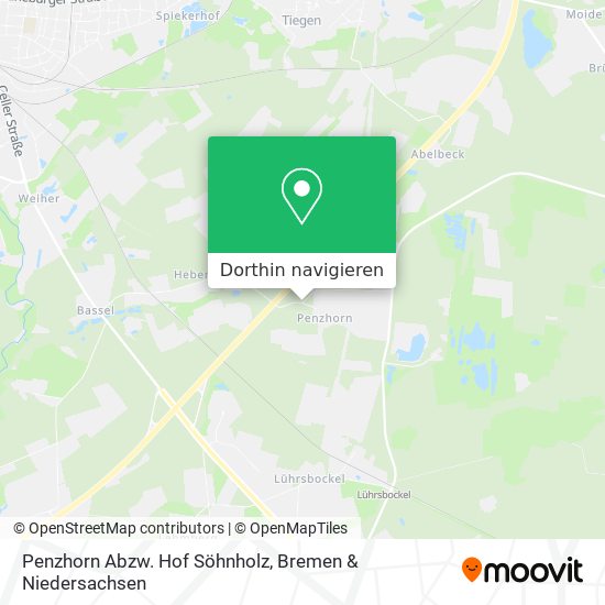 Penzhorn Abzw. Hof Söhnholz Karte