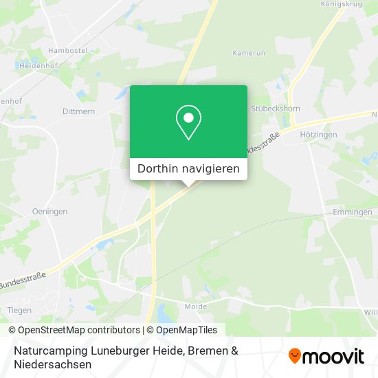 Naturcamping Luneburger Heide Karte