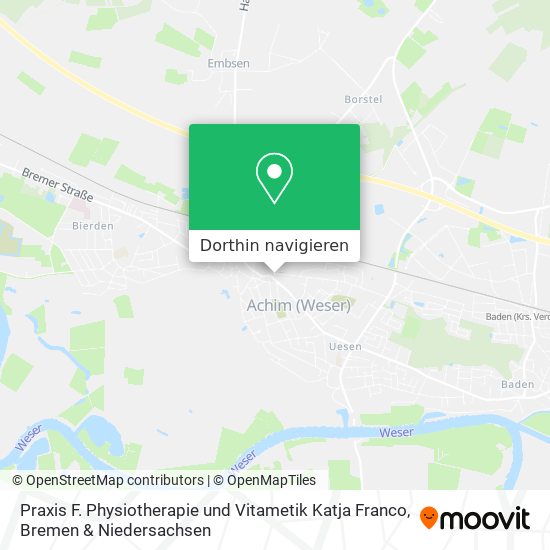 Praxis F. Physiotherapie und Vitametik Katja Franco Karte