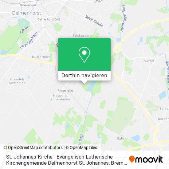 St.-Johannes-Kirche - Evangelisch-Lutherische Kirchengemeinde Delmenhorst St. Johannes Karte