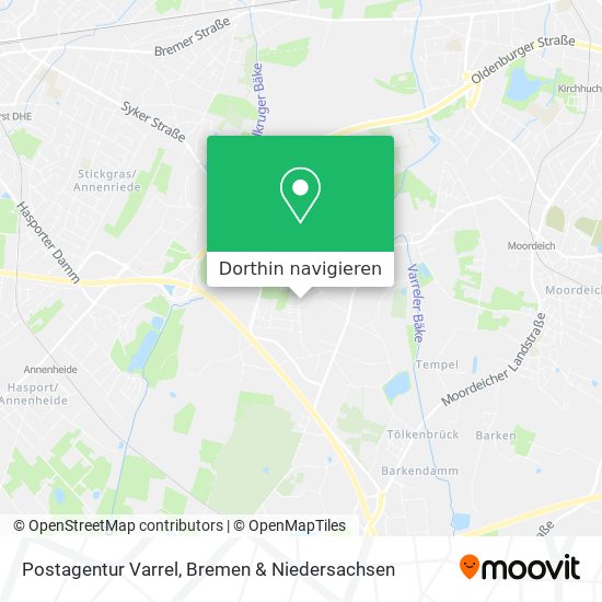 Postagentur Varrel Karte