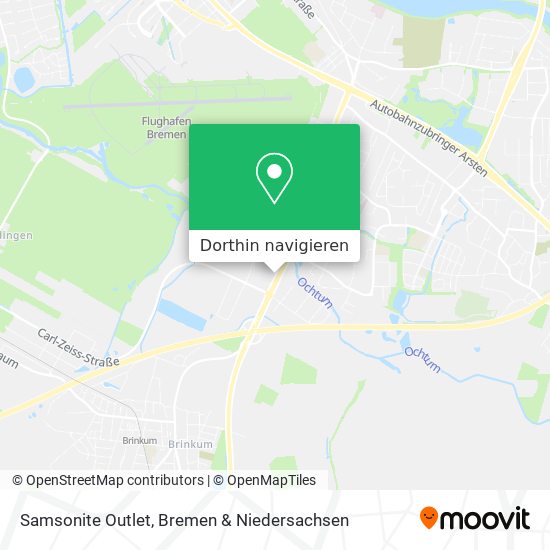 Samsonite Outlet Karte