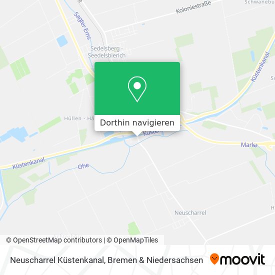 Neuscharrel Küstenkanal Karte