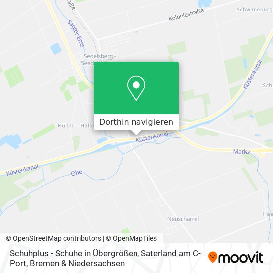 Schuhplus - Schuhe in Übergrößen, Saterland am C-Port Karte