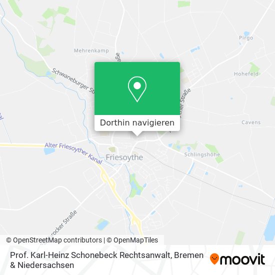 Prof. Karl-Heinz Schonebeck Rechtsanwalt Karte