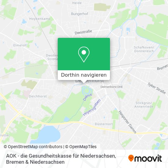 AOK - die Gesundheitskasse für Niedersachsen Karte