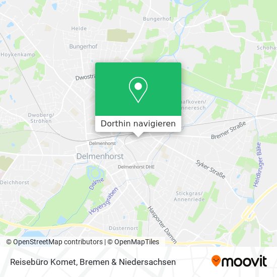 Reisebüro Komet Karte