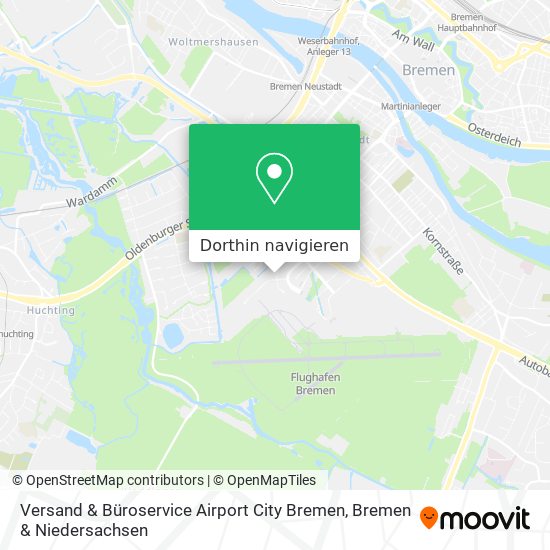 Versand & Büroservice Airport City Bremen Karte