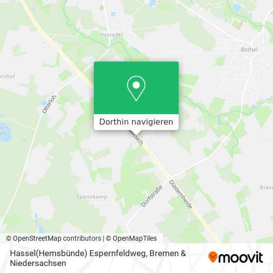 Hassel(Hemsbünde) Espernfeldweg Karte