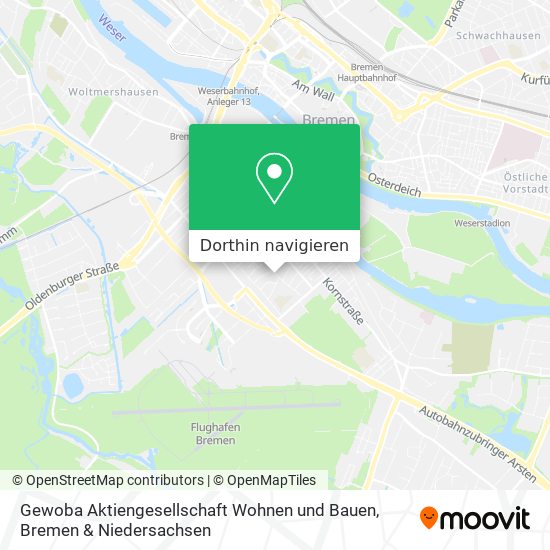 Gewoba Aktiengesellschaft Wohnen und Bauen Karte